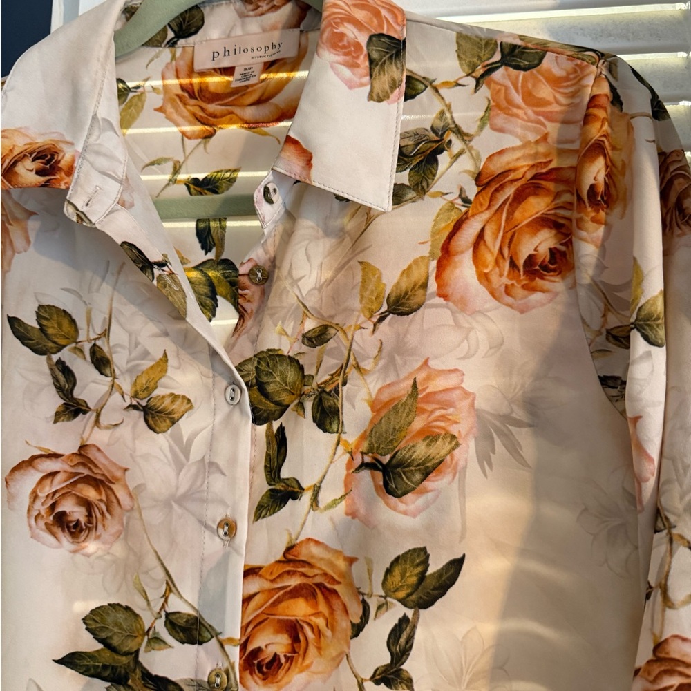 Philosophy Floral Blouse Small - Picture 4 of 6